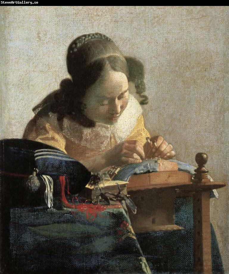 Johannes Vermeer Lace embroidery woman